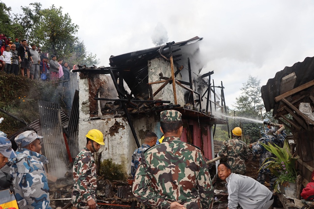 फुङ्लिङमा आगलागी, पाँच लाख बराबर क्षति   